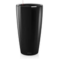 Lechuza RONDO 32 Self-Watering Planter | Large High-Gloss Black Plant Pot