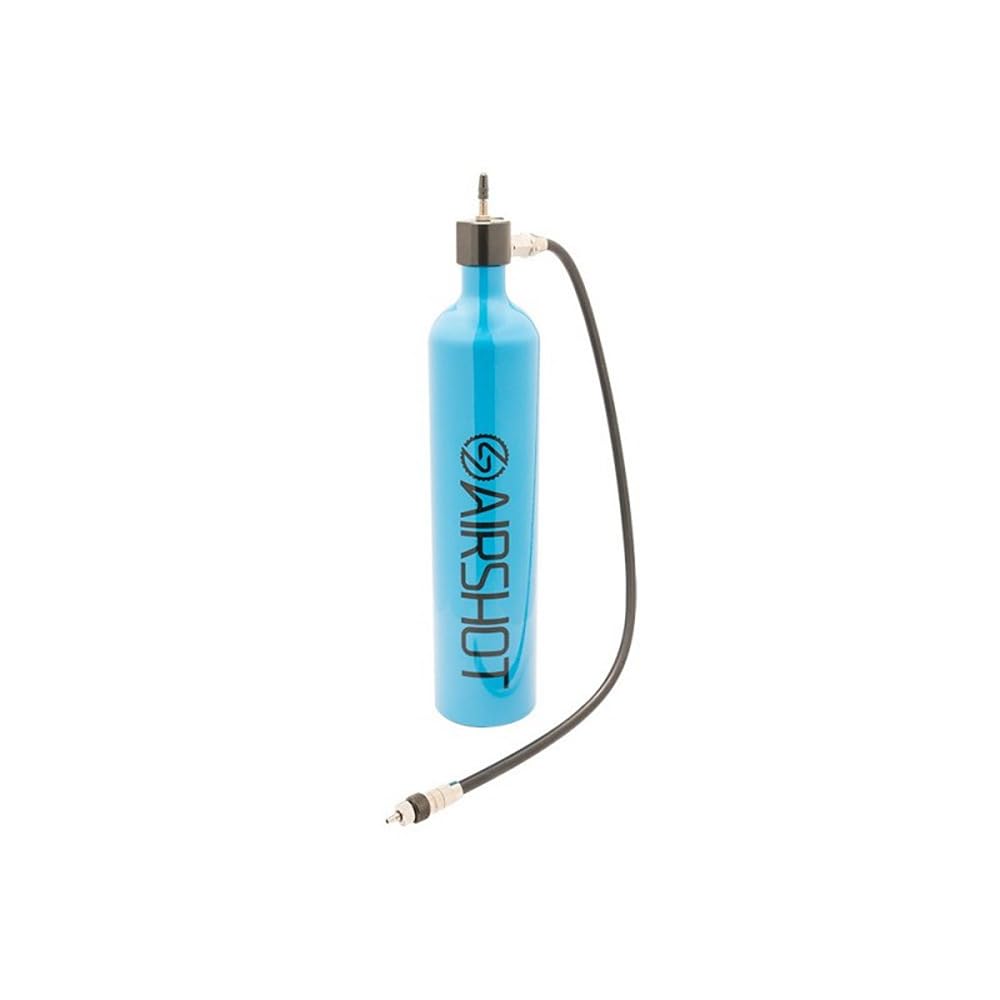 Airshot Tubeless Inflator Tank for Bicycle Tires – Blue, 30oz Capacity