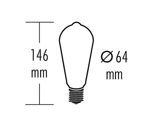 greenandco E27 ST64 Vintage LED Filament Bulb – 2000K Warm White, 8-Pack