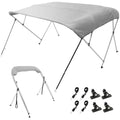 VEVOR 4 Bow Bimini Top Boat Cover | 900D Polyester Canopy | 91"-96"W Light Grey