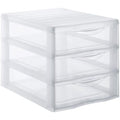 Rotho Orgamix A4 Drawer Box – 3 Transparent Storage Drawers