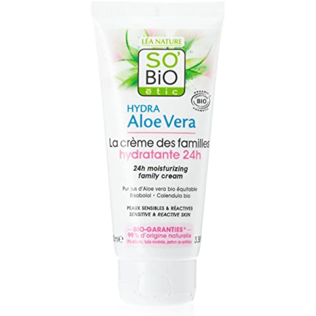 SO'BiO étic Hydra Aloe Vera Hypoallergenic Moisturizing Cream - 100ml