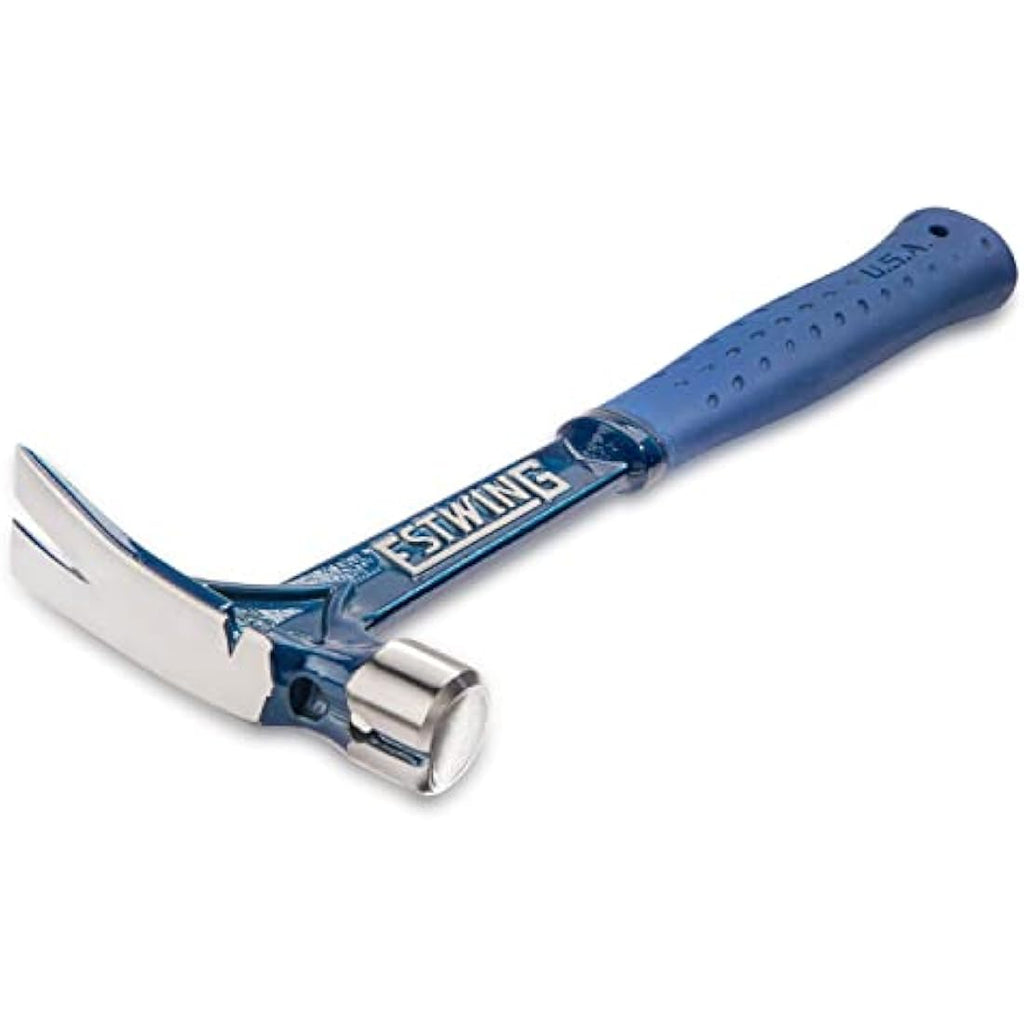 Estwing E6-15SR Ultra Claw Hammer – 15oz Steel Hammer with Blue NVG Grip