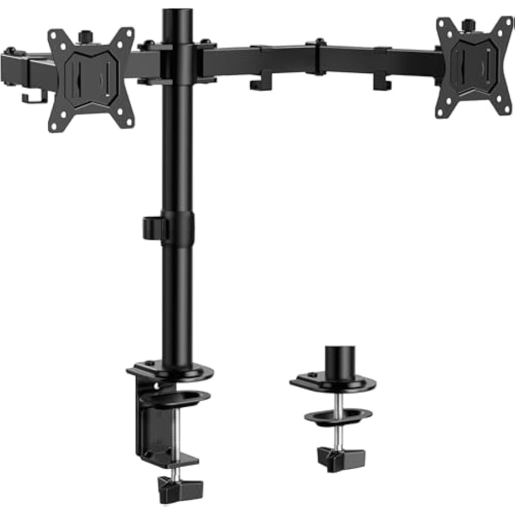 ErGear Dual Monitor Stand | Adjustable Steel Arm for 13-32 Inch Screens