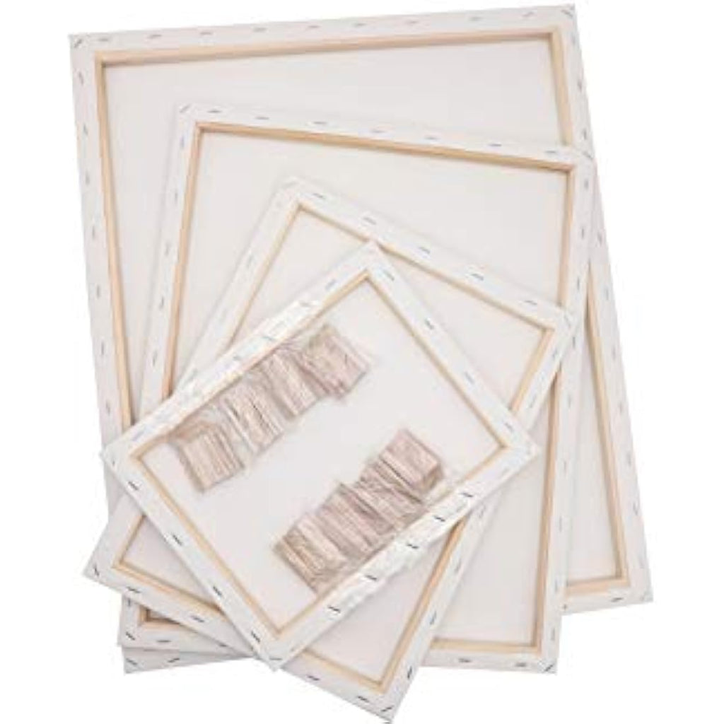 Artme Pre-Stretched Cotton Canvas Set - 8pcs Assorted Sizes - 280GSM