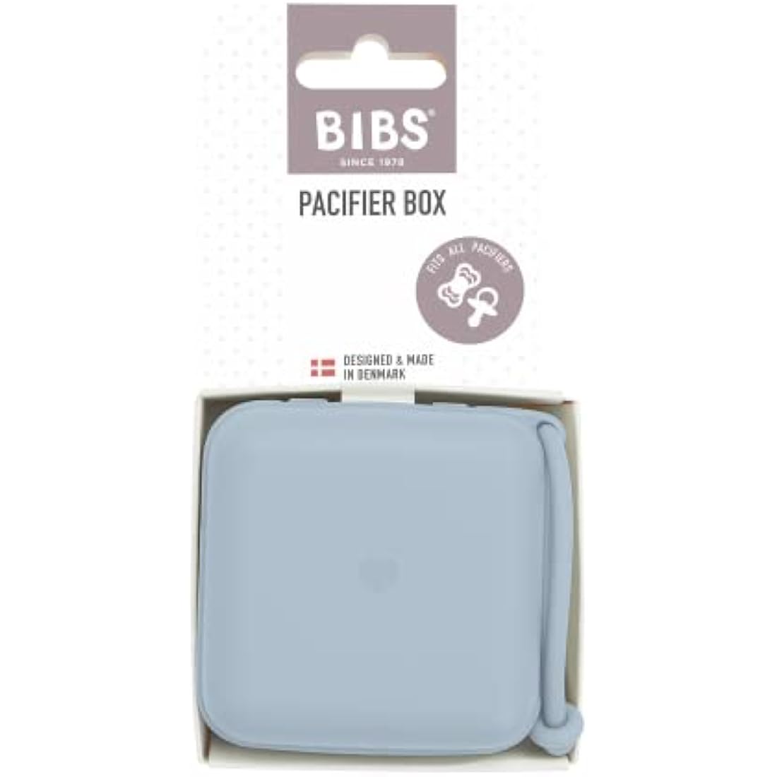 BIBS Pacifier Box and Microwave Sterilizer - BPA-Free - Baby Blue