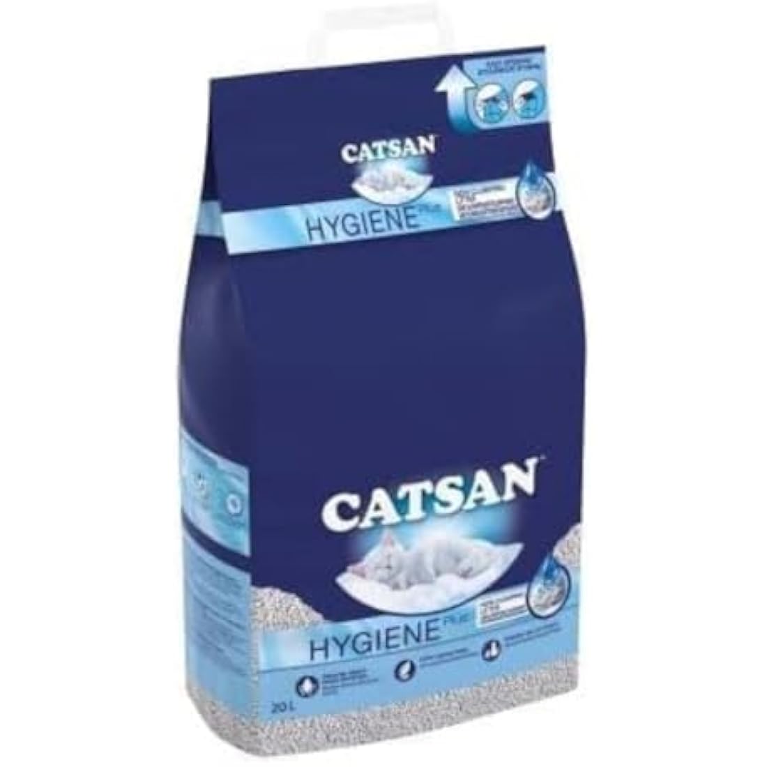 Catsan Hygiene Non-Clumping Cat Litter – 60L Bulk Pack (3 x 20L)