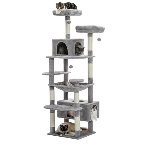 PAWZ Road 72.4" Large Cat Tree – 8-Level Multi-Cat Tower with Dual Condo