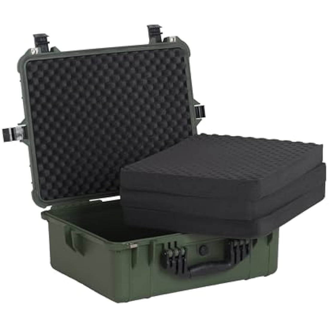 MEIJIA Waterproof Hard Camera Case with Custom Foam - Green (20.62")