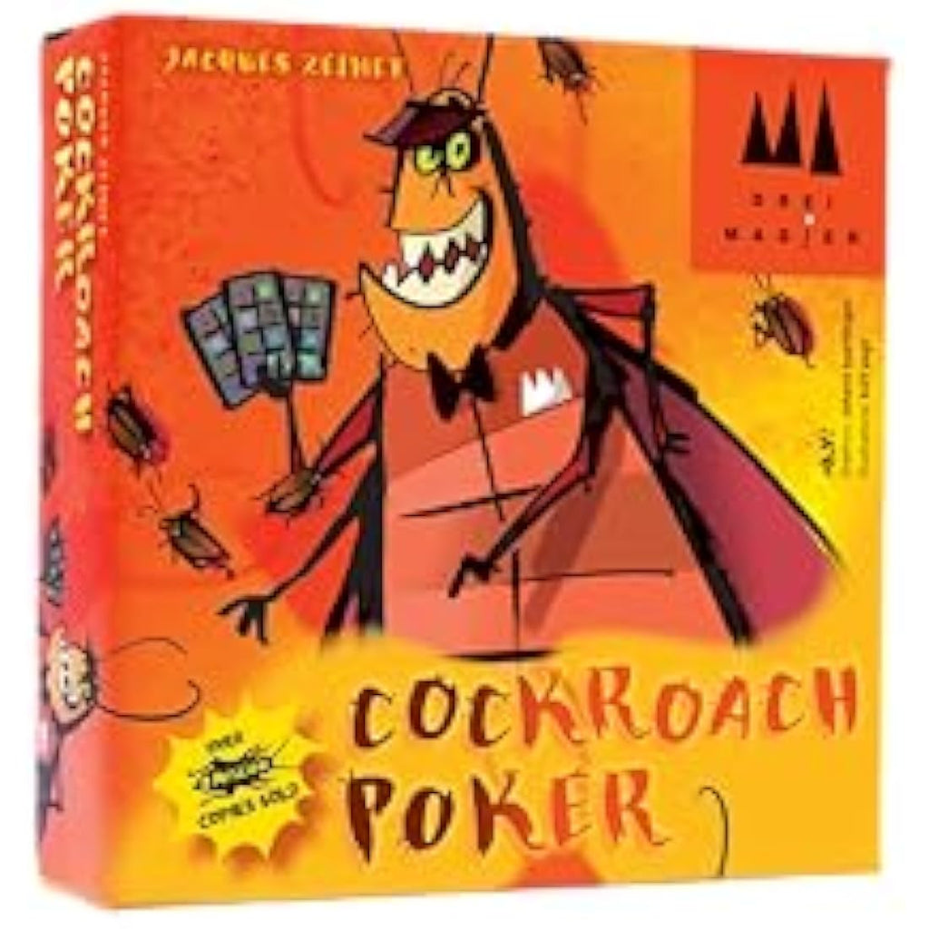 Schmidt Cockroach Poker - Strategic Bluffing Card Game for Families