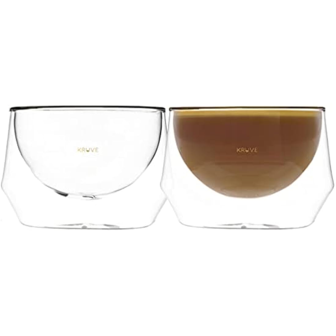KRUVE IMAGINE Double-Wall Glass Latte Art Cups - 8.5oz Set of 2