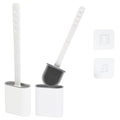 Silicone Toilet Brush Set – Pack of 2 Drip-Free White Holders