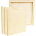 Belle Vous Wooden Canvas Painting Boards – 12x12 Inch Basswood (4 Pack)