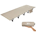 FreiZelt Lightweight Folding Camping Cot | Aluminum Portable Bed – Khaki