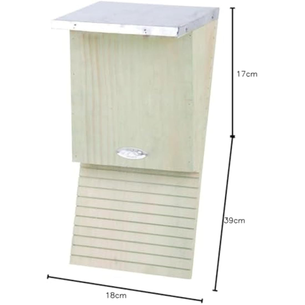 Esschert Design Wood Bat Box – Natural Wooden Wildlife Habitat House