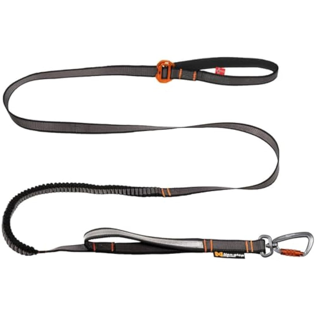 Non-Stop Dogwear Adjustable Bungee Touring Leash - Black, 23mm