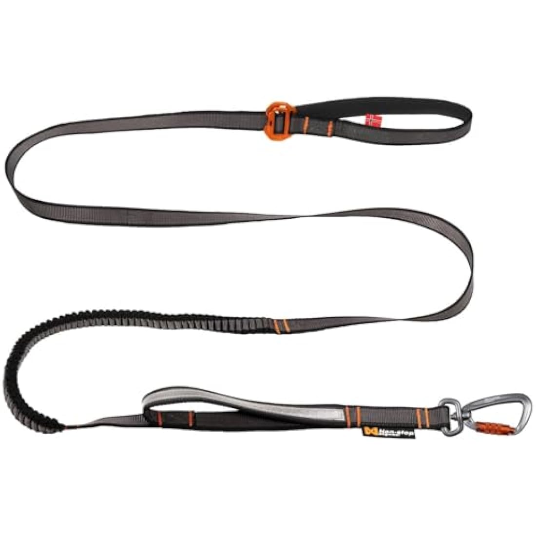 Non-Stop Dogwear Adjustable Bungee Touring Leash - Black, 23mm