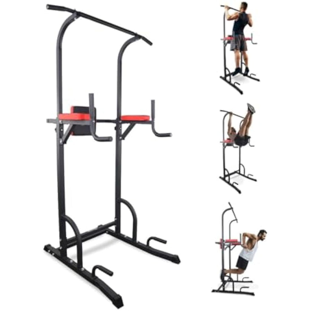 Mobiclinic Power Tower Dip Station | Adjustable Home Gym Pull-Up Bar