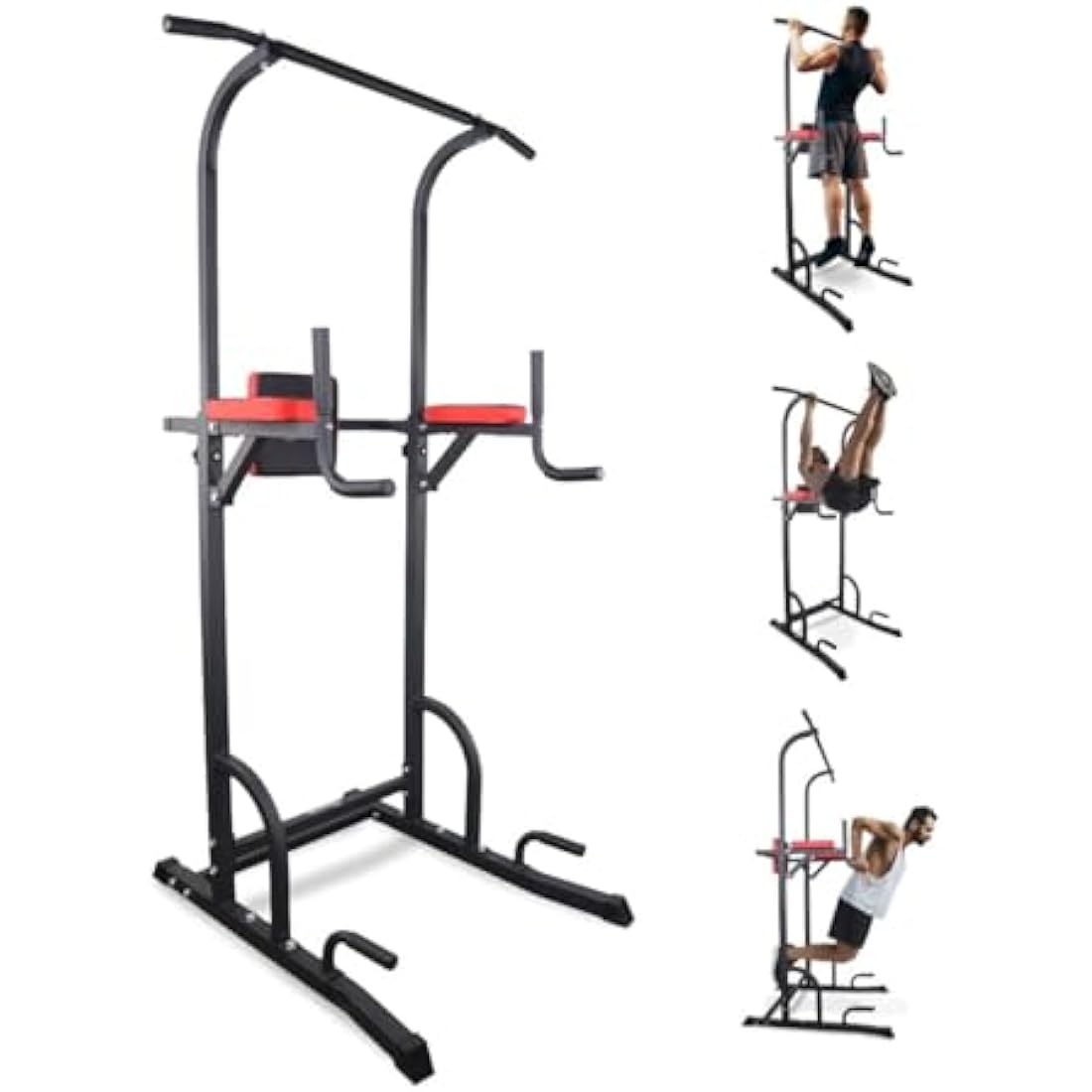 Mobiclinic Power Tower Dip Station | Adjustable Home Gym Pull-Up Bar