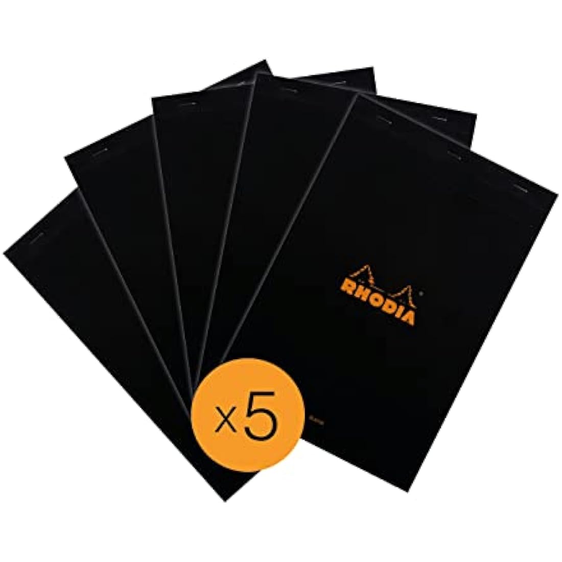 Rhodia N°19 Stapled Notepad – A4+ Plain White Clairefontaine Paper – 5 Pack