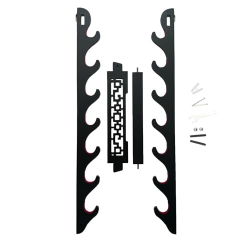 7-Tier Velvet Padded Katana Stand - Wall Mount Sword Rack