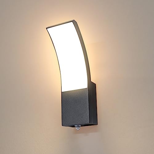 HLFVLITE Dusk to Dawn Outdoor Wall Light – LED Aluminum Porch Lamp