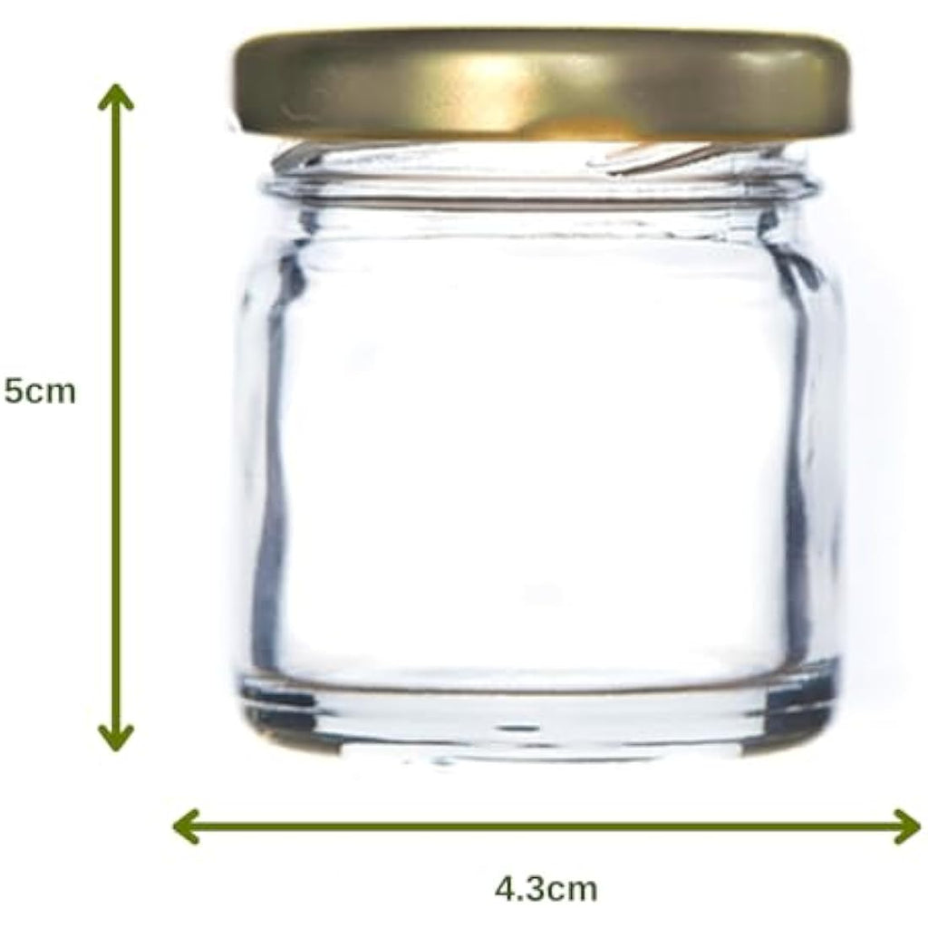 Jolof Store 41ml Mini Glass Jam Jars with Lids - Pack of 100