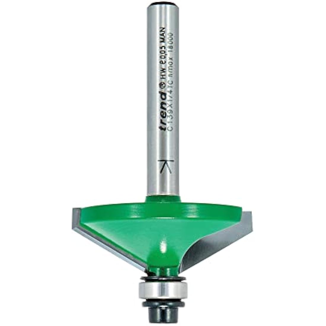Trend CraftPro 30 Degree Chamfer Router Bit – 1/4 Inch Shank, TCT