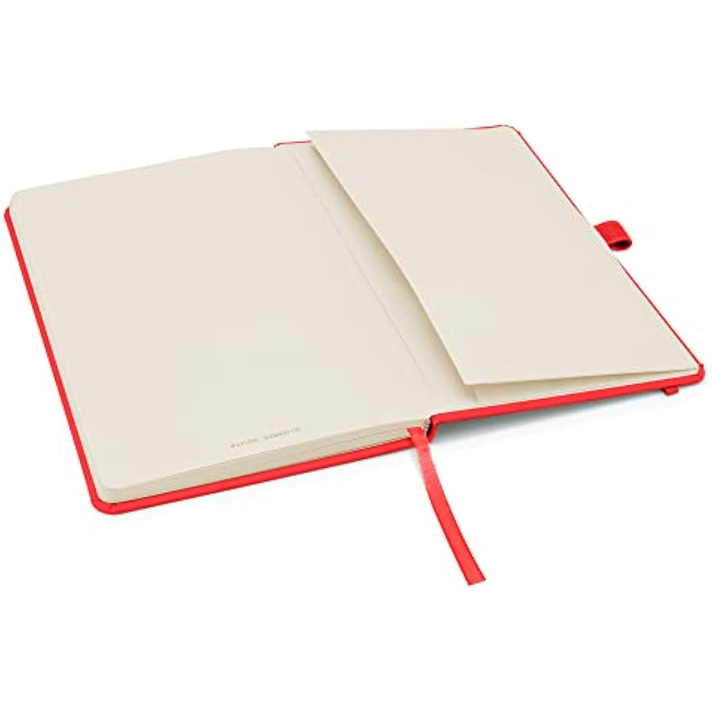 Notes London A5 Lined Notebooks – 25 Pack Red Vegan Leather Hardback