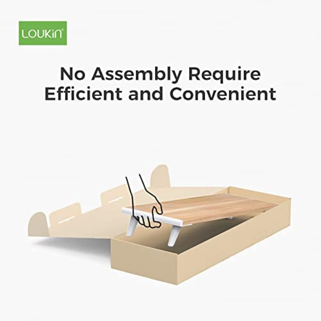 Loukin Monitor Stand Riser | 22.4" Large Ergonomic Desktop Shelf
