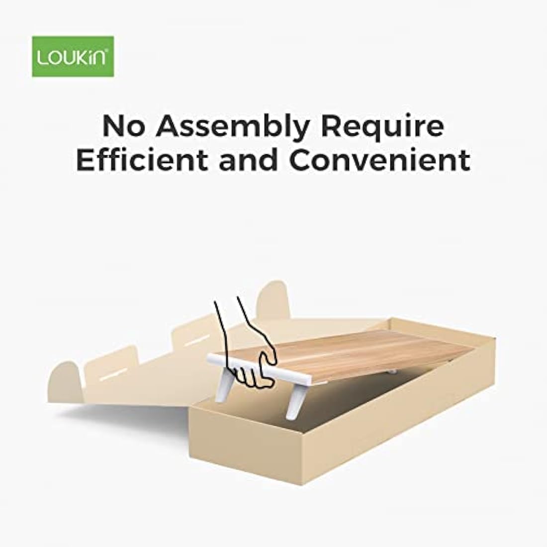 Loukin Monitor Stand Riser | 22.4" Large Ergonomic Desktop Shelf