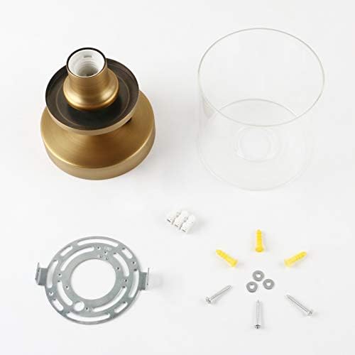 Industrial Glass Flush Mount Ceiling Light – Antique E27