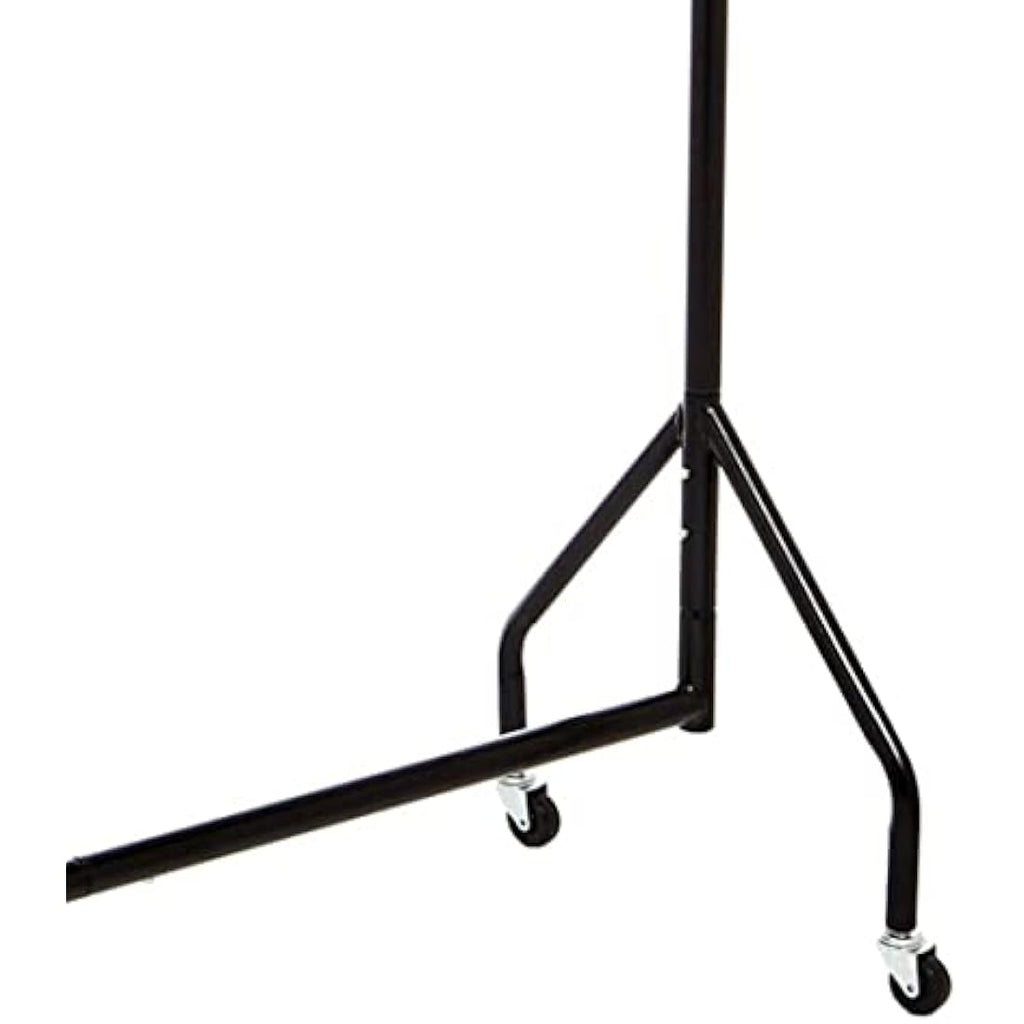 Amazon Basics Heavy Duty Steel Garment Rail with Wheels - Black