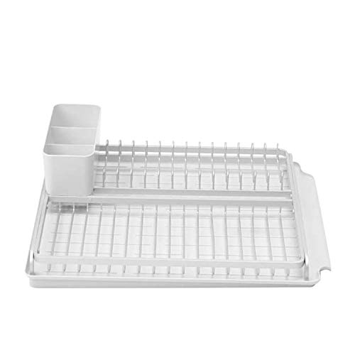 Brabantia Large Dish Drainer with Drying Mat – Light Grey, 49cm