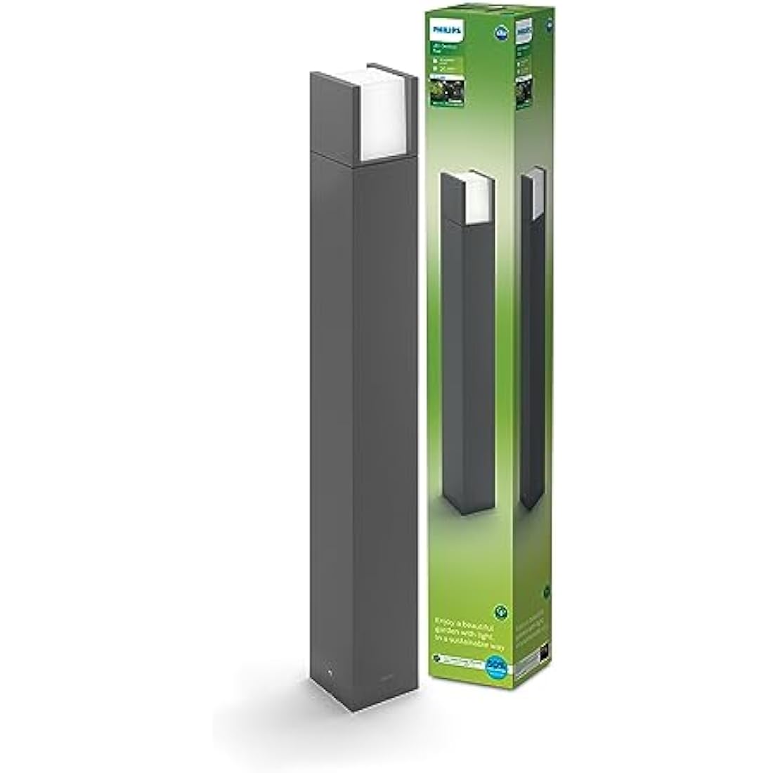 Philips Arbour Ultra Efficient LED Outdoor Post Light – Anthracite 3000K