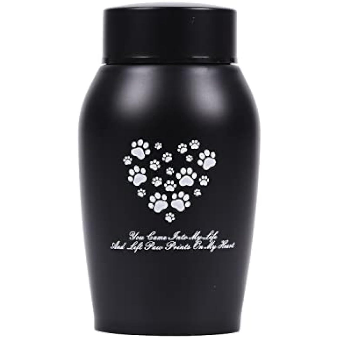 Pet Memorial Urn – Stainless Steel Paw Print Keepsake
