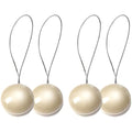 SPDYCESS Magnetic Curtain Tiebacks - 4 Pack Cat-Eye Drape Holders, Beige