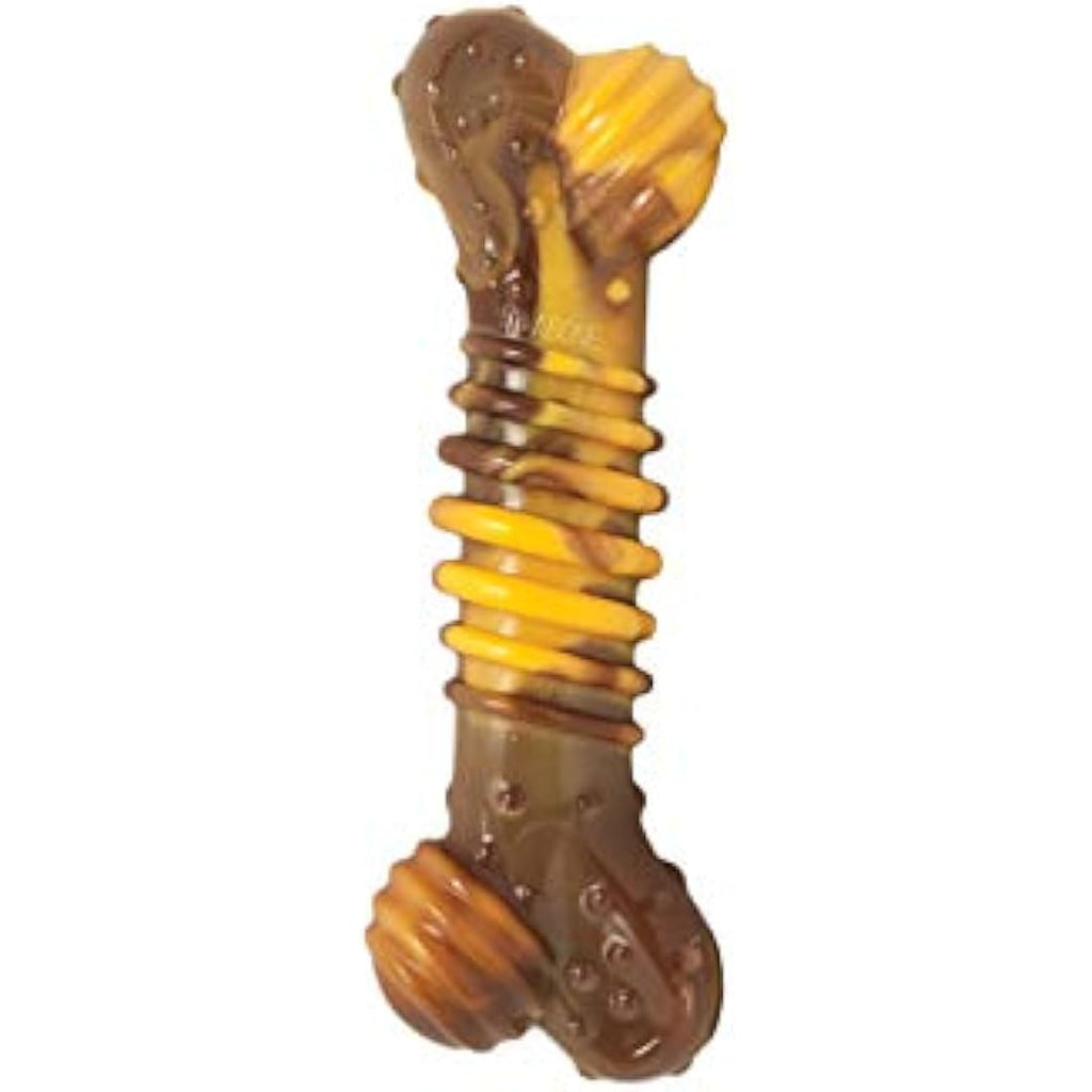 Nylabone Durable Dog Chew Toy – Beef & Cheese Nylon Bone for Medium Dogs