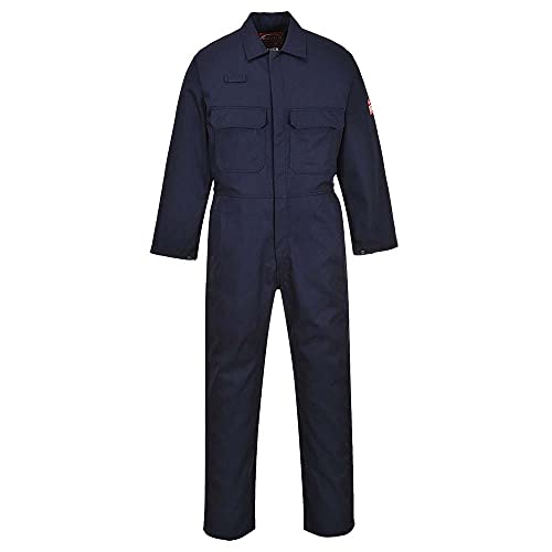 Portwest Bizweld Flame Resistant Men's Work Coverall - Navy - Medium
