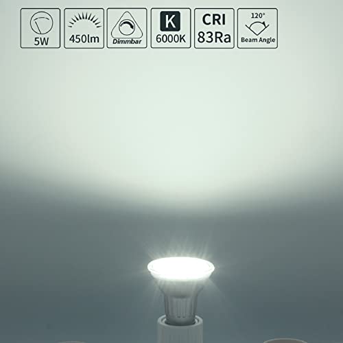 Allesgute 6-Pack Dimmable GU10 LED Downlights – Tiltable Brushed Chrome