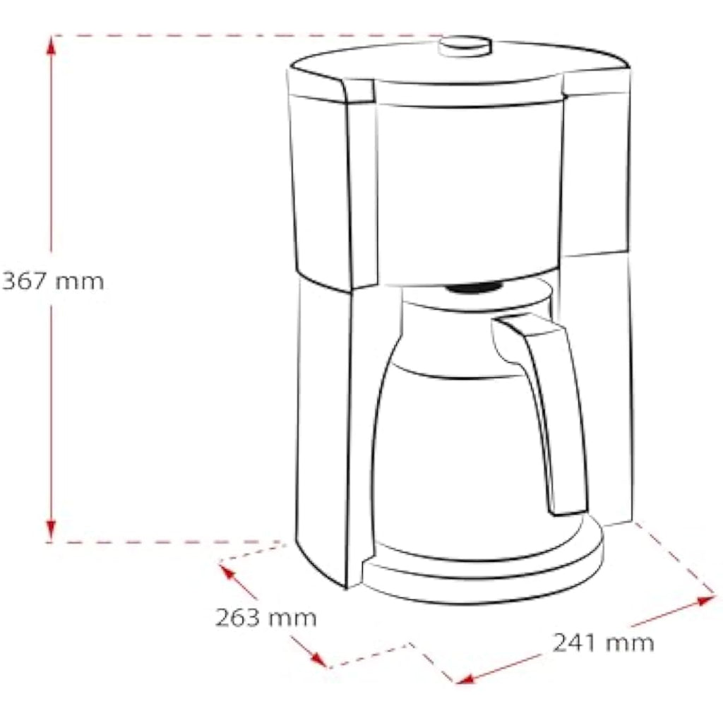 Melitta Look V Timer Filter Coffee Machine | Thermal Jug | Black