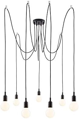 Paulmann Neordic Ketil 7-Lamp Sputnik Pendant Luminaire | Black Metal