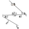 HURYEE 6-Light Track Lighting Kit | Brushed Nickel Ceiling Spotlight