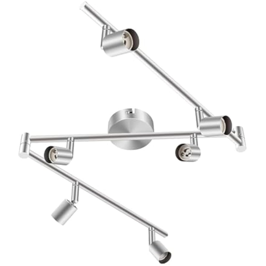 HURYEE 6-Light Track Lighting Kit | Brushed Nickel Ceiling Spotlight