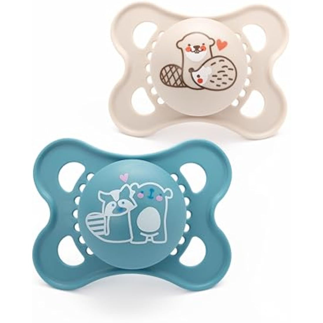MAM Original Soothers | 0-6 Months Silicone Pacifiers | 2 Pack - Blue