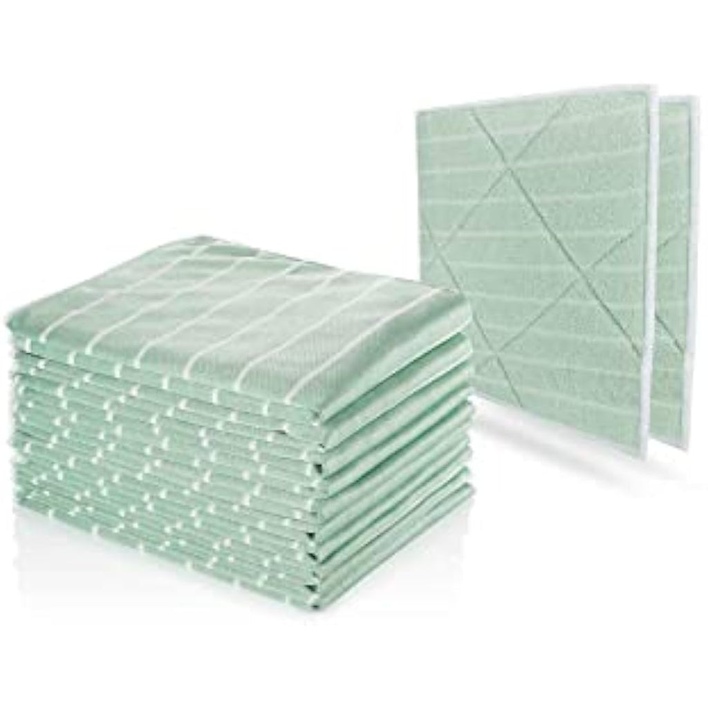 Bamboo Cleaning Cloths – 12 Pack Antibacterial & Streak-Free