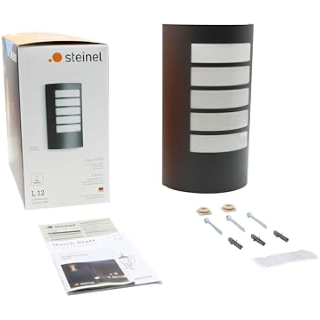 Steinel L 12 Outdoor Wall Light – Anthracite Aluminium E27 Lamp