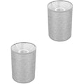 Linen Drum Lamp Shade – 2pcs Clip-on Cylinder Fabric Shades