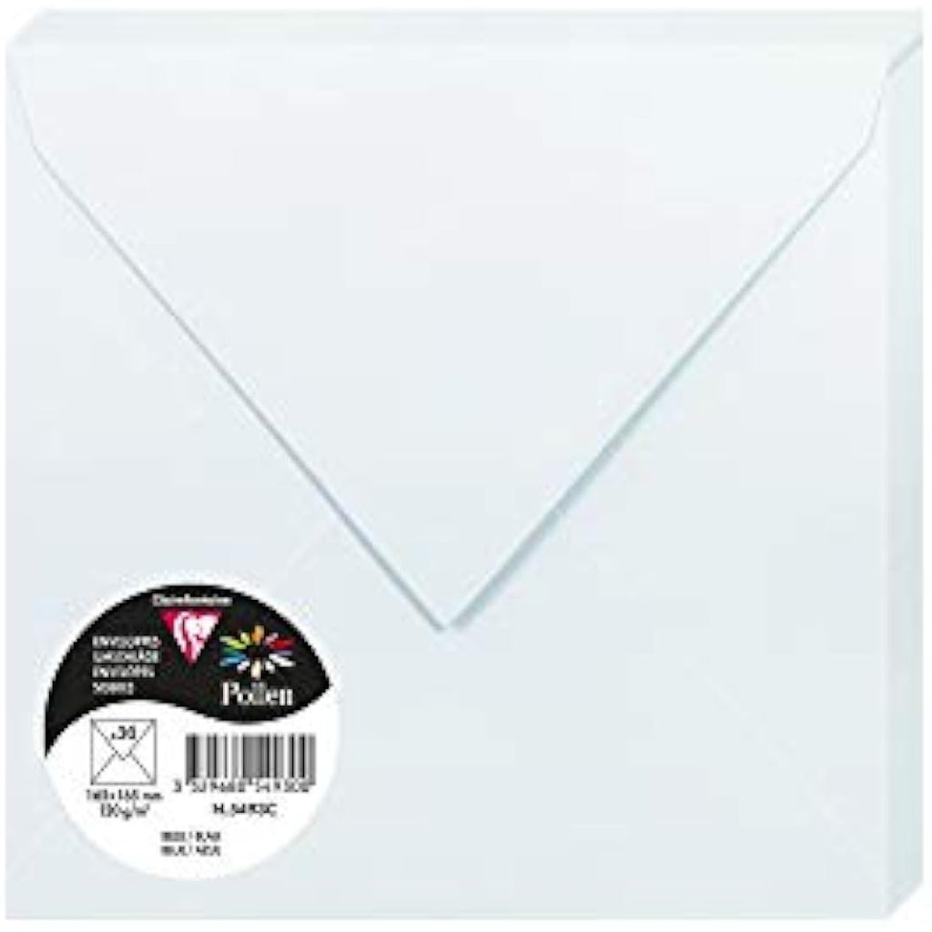 Clairefontaine Pollen Blue Envelopes – 165x165mm 120gsm (Pack of 20)