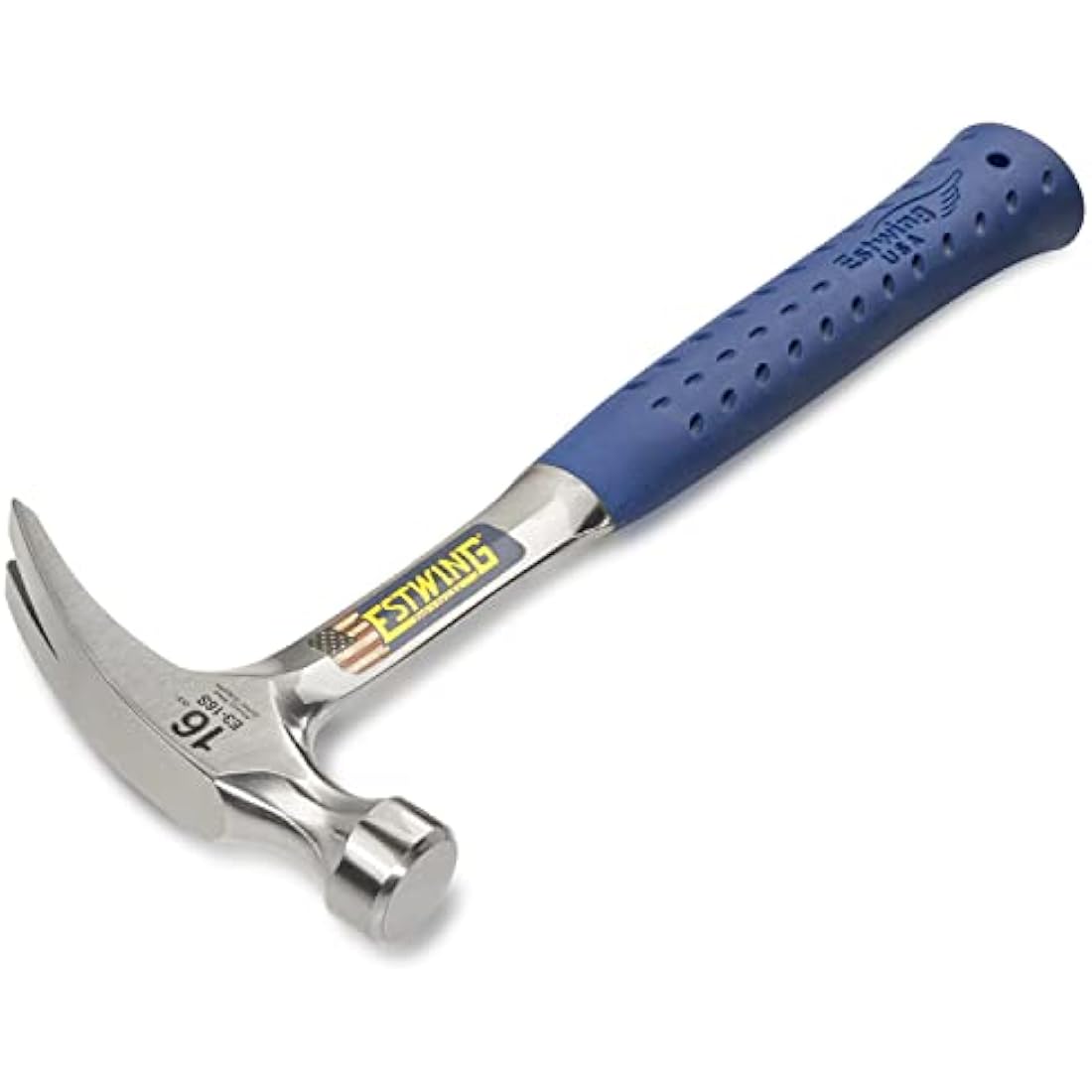 Estwing 16oz Straight Claw Flooring Hammer – Vinyl Grip Steel Tool